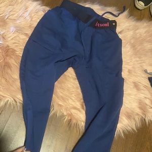 Heart Soul navy scrub bottoms
